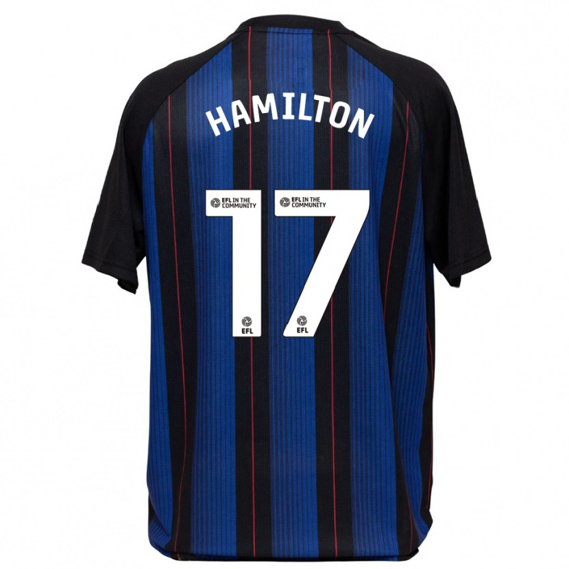 Danxen Mujer Camiseta Micah Hamilton #17 Azul Negro 2ª Equipación 2025/26 La Camisa México
