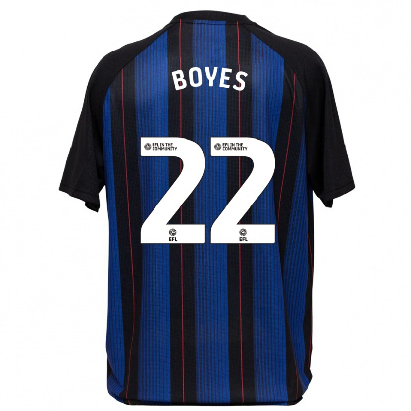 Danxen Mujer Camiseta Grace Boyes #22 Azul Negro 2ª Equipación 2025/26 La Camisa México