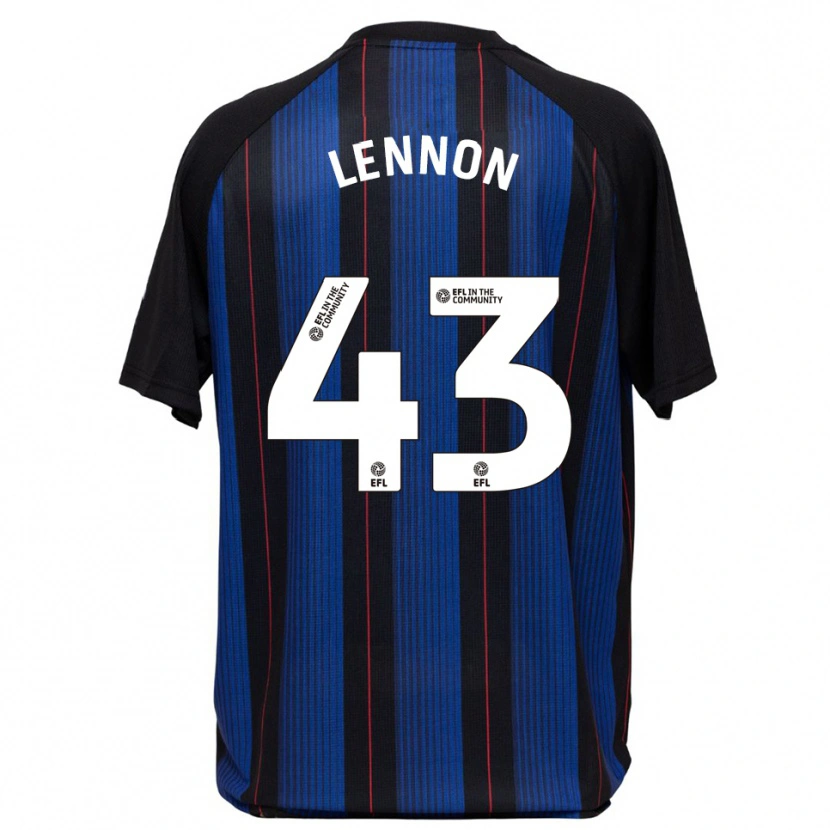 Danxen Mujer Camiseta Charlie Lennon #43 Azul Negro 2ª Equipación 2025/26 La Camisa México