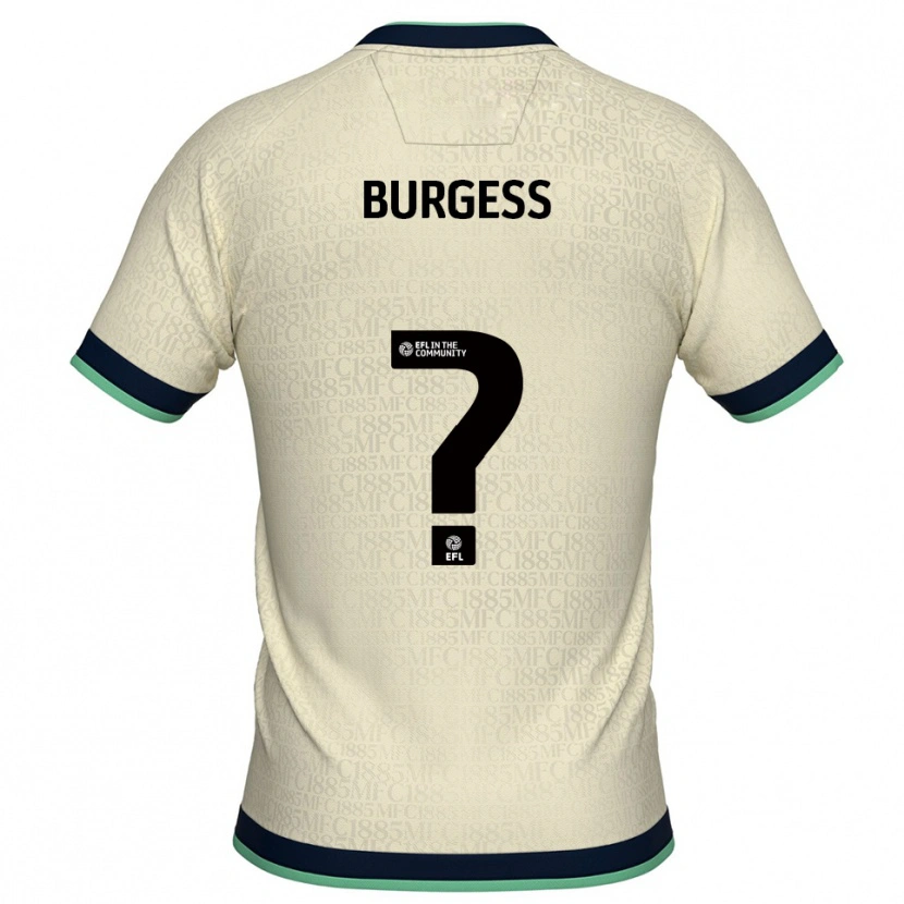 Danxen Mujer Camiseta Billy Burgess #0 Champán Azul Marino 2ª Equipación 2025/26 La Camisa México