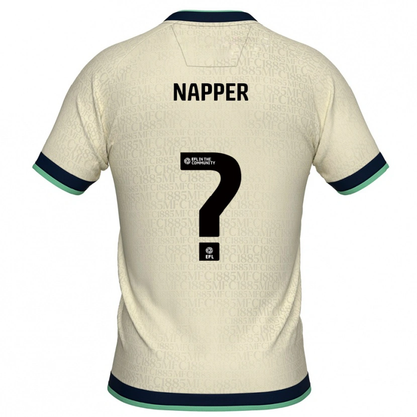 Danxen Mujer Camiseta Ellen Napper #0 Champán Azul Marino 2ª Equipación 2025/26 La Camisa México