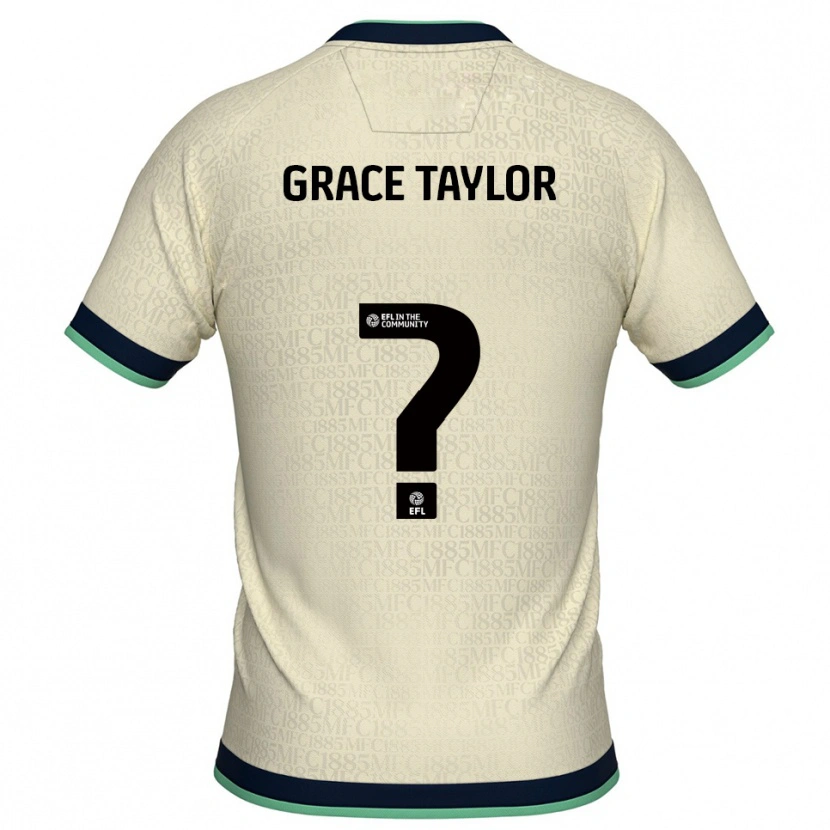 Danxen Mujer Camiseta Grace Taylor #0 Champán Azul Marino 2ª Equipación 2025/26 La Camisa México