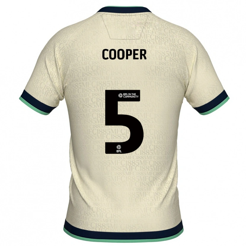 Danxen Mujer Camiseta Jake Cooper #5 Champán Azul Marino 2ª Equipación 2025/26 La Camisa México
