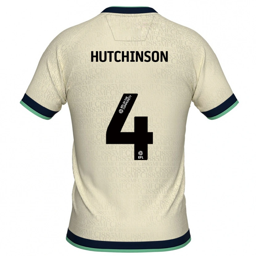 Danxen Mujer Camiseta Shaun Hutchinson #4 Champán Azul Marino 2ª Equipación 2025/26 La Camisa México