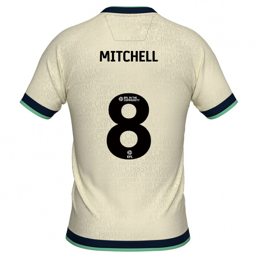 Danxen Mujer Camiseta Billy Mitchell #8 Champán Azul Marino 2ª Equipación 2025/26 La Camisa México