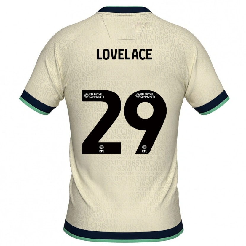 Danxen Mujer Camiseta Zak Lovelace #29 Champán Azul Marino 2ª Equipación 2025/26 La Camisa México