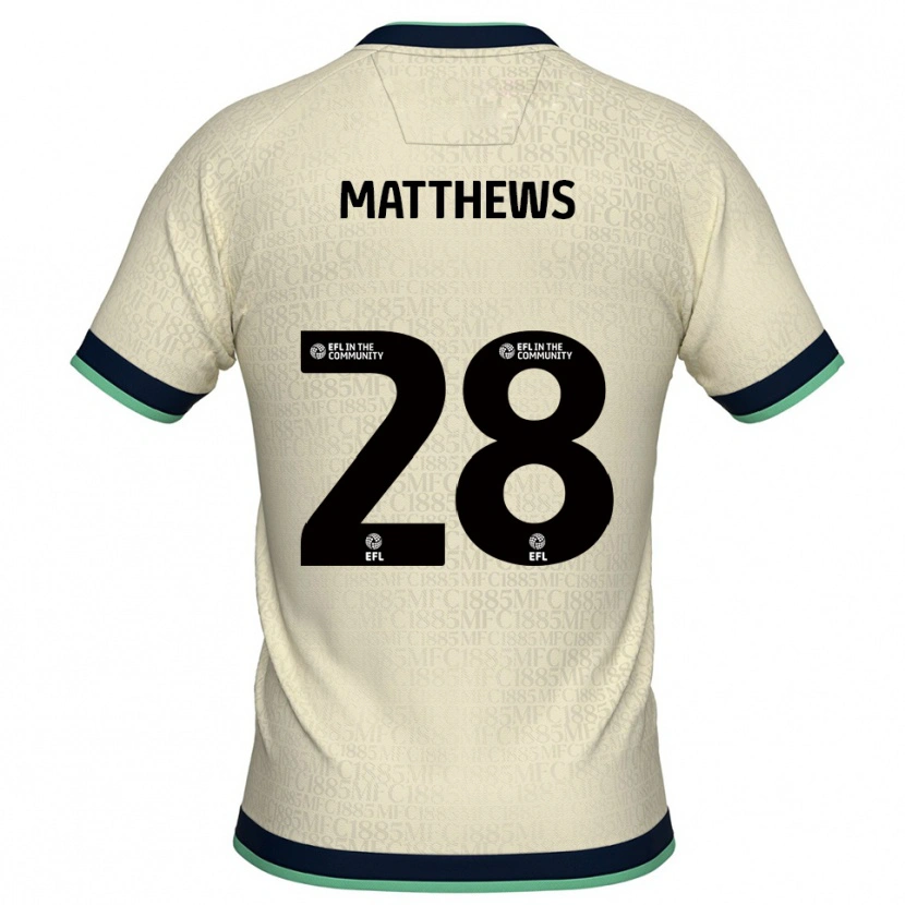 Danxen Mujer Camiseta Ajay Matthews #28 Champán Azul Marino 2ª Equipación 2025/26 La Camisa México