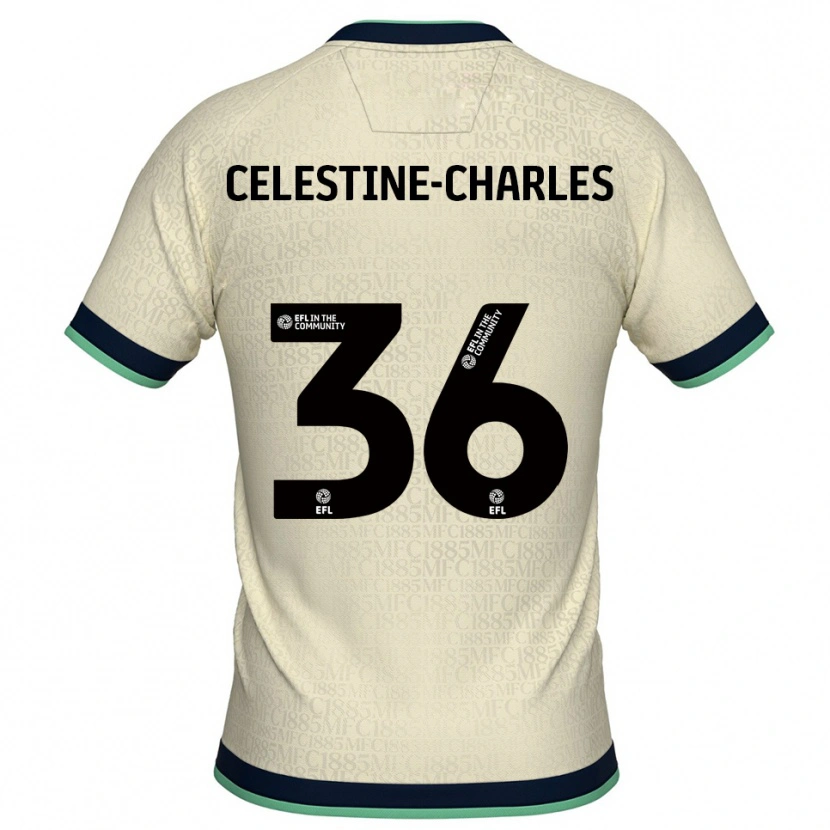 Danxen Mujer Camiseta Jaiden Celestine-Charles #36 Champán Azul Marino 2ª Equipación 2025/26 La Camisa México