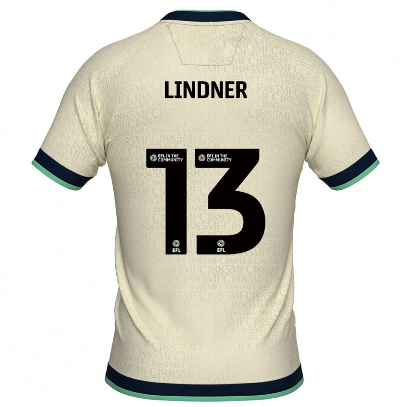Danxen Mujer Camiseta Caspar Lindner #13 Champán Azul Marino 2ª Equipación 2025/26 La Camisa México