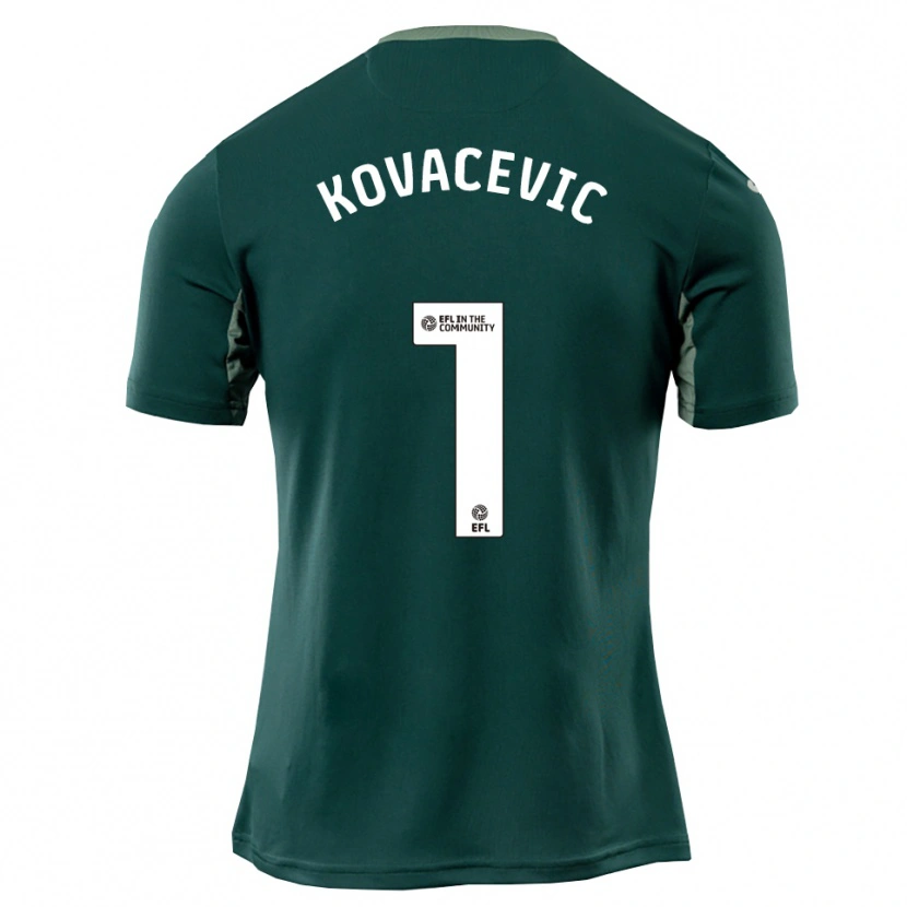 Danxen Mujer Camiseta Vladan Kovačević #1 Verde Blanco Púrpura 2ª Equipación 2025/26 La Camisa México