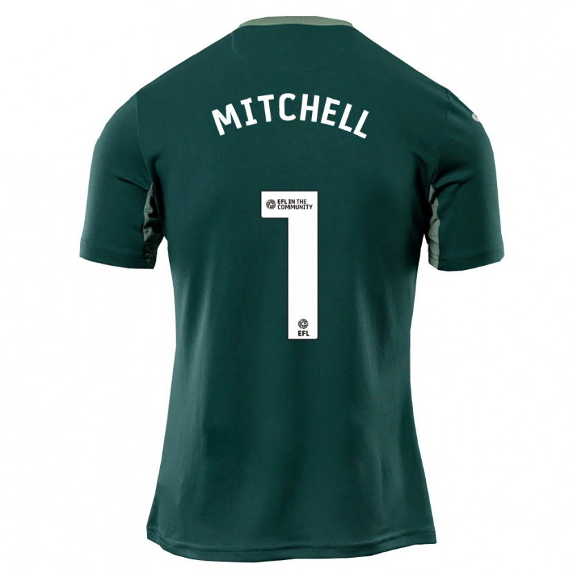 Danxen Mujer Camiseta Rylee Mitchell #1 Verde Blanco Púrpura 2ª Equipación 2025/26 La Camisa México