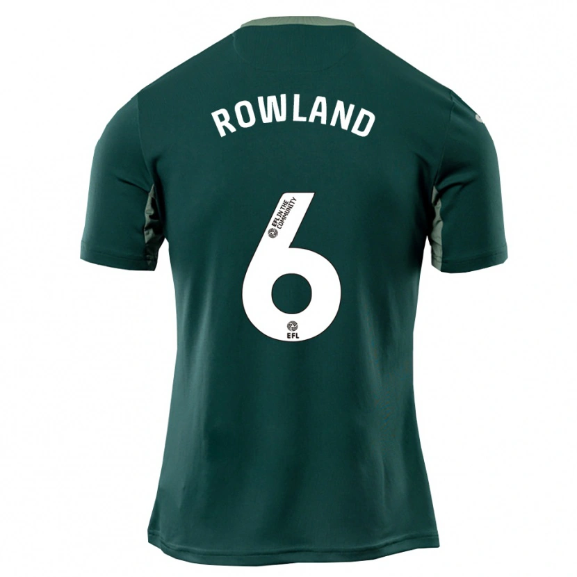 Danxen Mujer Camiseta Sonny Rowland #6 Verde Blanco Púrpura 2ª Equipación 2025/26 La Camisa México