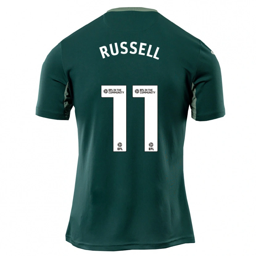 Danxen Mujer Camiseta Rebecca Russell #11 Verde Blanco Púrpura 2ª Equipación 2025/26 La Camisa México