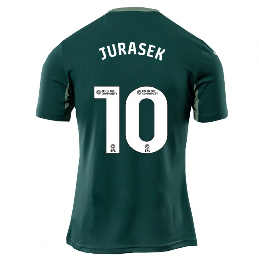 Danxen Mujer Camiseta Matej Jurasek #10 Verde Blanco Púrpura 2ª Equipación 2025/26 La Camisa México
