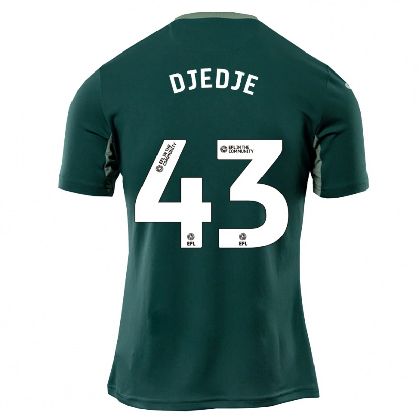 Danxen Mujer Camiseta Uriah Djedje #43 Verde Blanco Púrpura 2ª Equipación 2025/26 La Camisa México