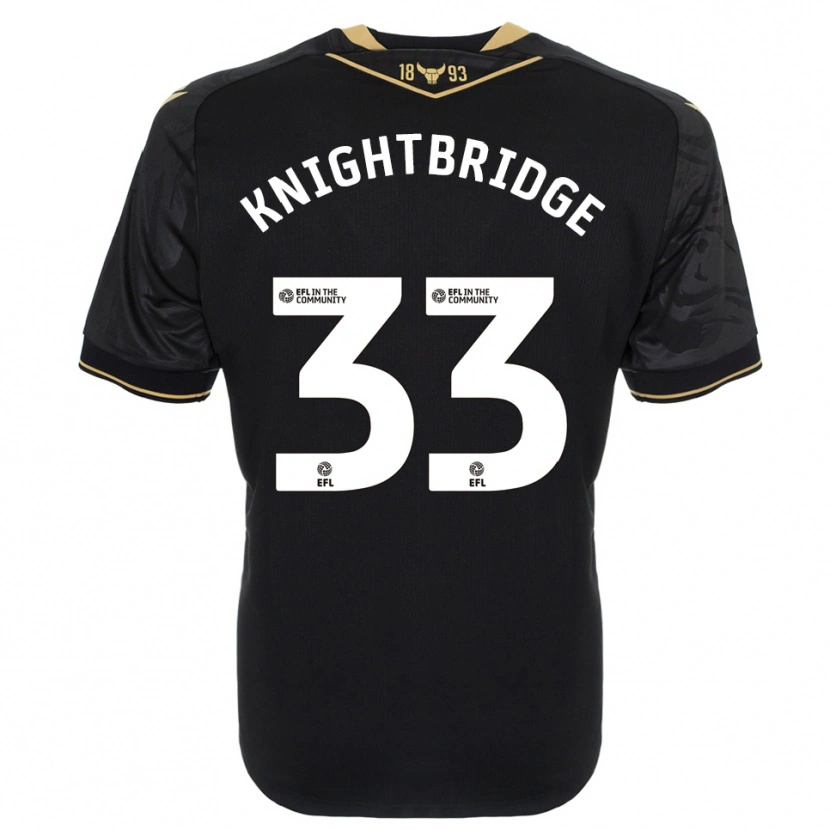 Danxen Mujer Camiseta Jacob Knightbridge #33 Negro Oro 2ª Equipación 2025/26 La Camisa México