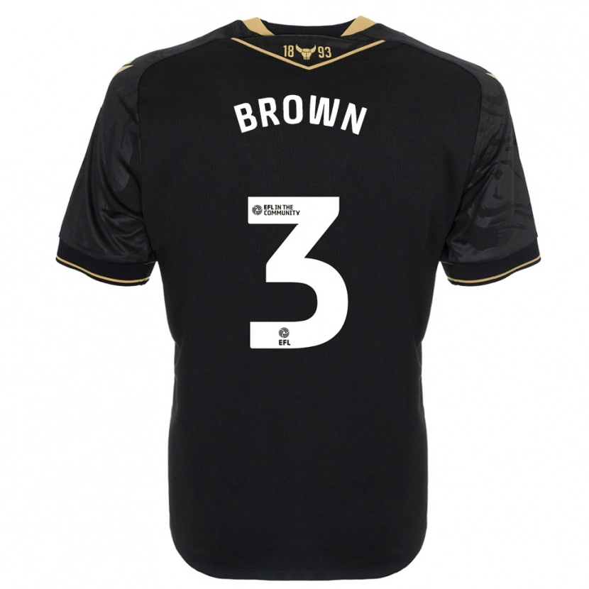 Danxen Mujer Camiseta Ciaron Brown #3 Negro Oro 2ª Equipación 2025/26 La Camisa México