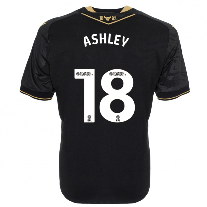 Danxen Mujer Camiseta Alex Ashley #18 Negro Oro 2ª Equipación 2025/26 La Camisa México