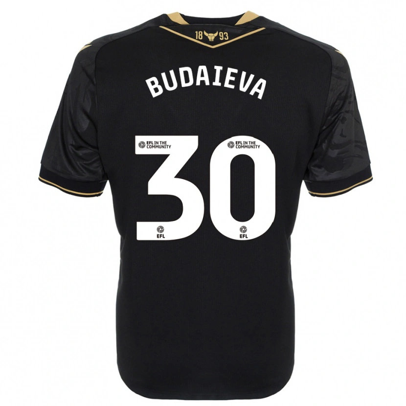 Danxen Mujer Camiseta Vitallia Budaieva #30 Negro Oro 2ª Equipación 2025/26 La Camisa México
