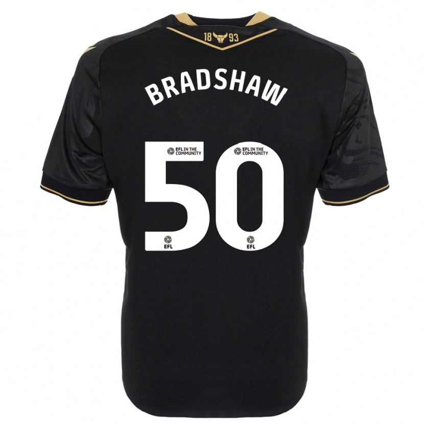 Danxen Mujer Camiseta Tom Bradshaw #50 Negro Oro 2ª Equipación 2025/26 La Camisa México