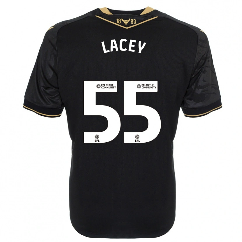Danxen Mujer Camiseta Aaron Lacey #55 Negro Oro 2ª Equipación 2025/26 La Camisa México