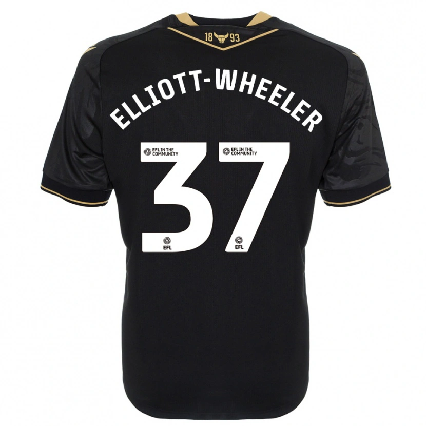 Danxen Mujer Camiseta Aidan Elliott-Wheeler #37 Negro Oro 2ª Equipación 2025/26 La Camisa México