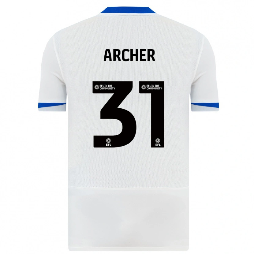 Danxen Mujer Camiseta Jordan Archer #31 Blanco Negro 2ª Equipación 2025/26 La Camisa México