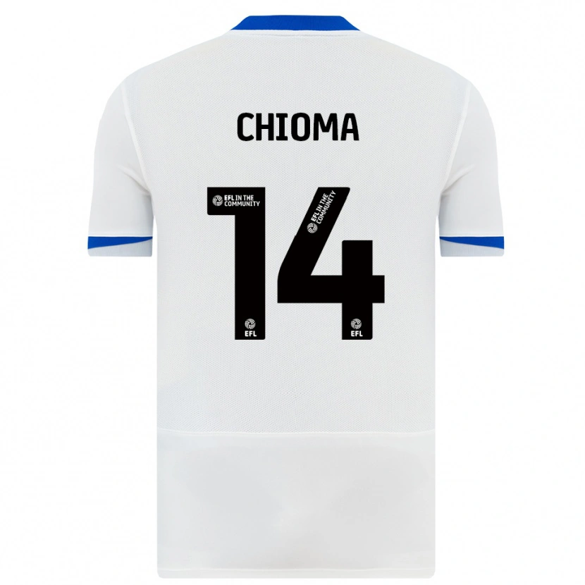 Danxen Mujer Camiseta Nathaniel Chioma #14 Blanco Negro 2ª Equipación 2025/26 La Camisa México