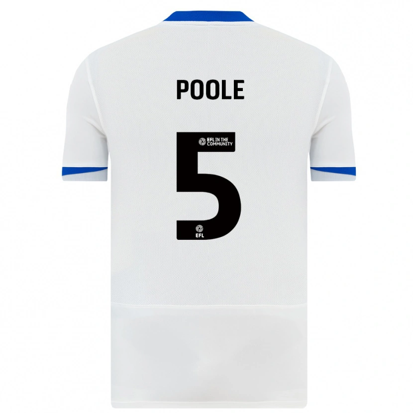 Danxen Mujer Camiseta Regan Poole #5 Blanco Negro 2ª Equipación 2025/26 La Camisa México