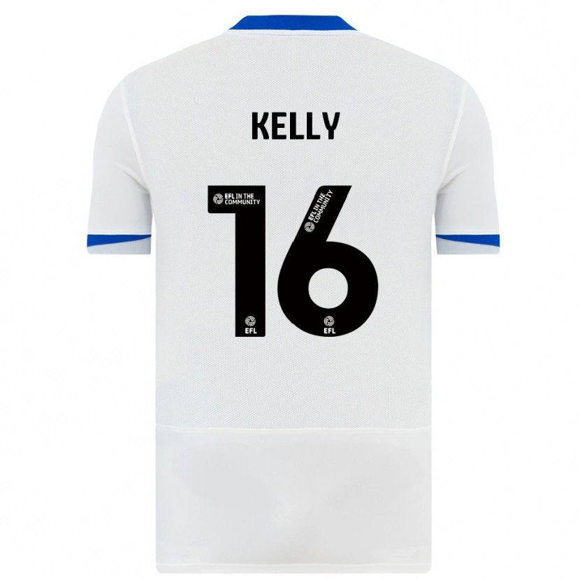 Danxen Mujer Camiseta Liam Kelly #16 Blanco Negro 2ª Equipación 2025/26 La Camisa México