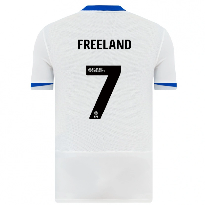 Danxen Mujer Camiseta Georgie Freeland #7 Blanco Negro 2ª Equipación 2025/26 La Camisa México