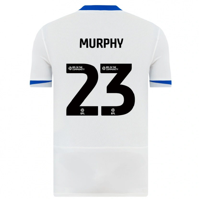 Danxen Mujer Camiseta Josh Murphy #23 Blanco Negro 2ª Equipación 2025/26 La Camisa México