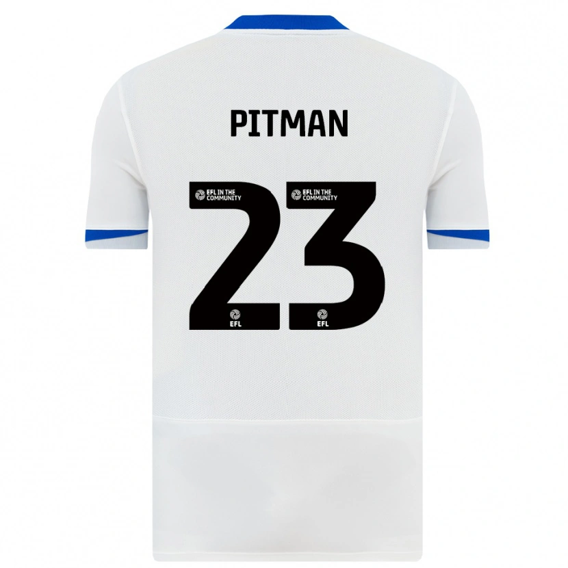 Danxen Mujer Camiseta Emily Pitman #23 Blanco Negro 2ª Equipación 2025/26 La Camisa México