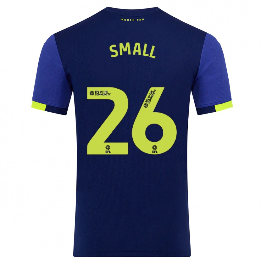 Danxen Mujer Camiseta Thierry Small #26 Azul Marino Amarillo 2ª Equipación 2025/26 La Camisa México