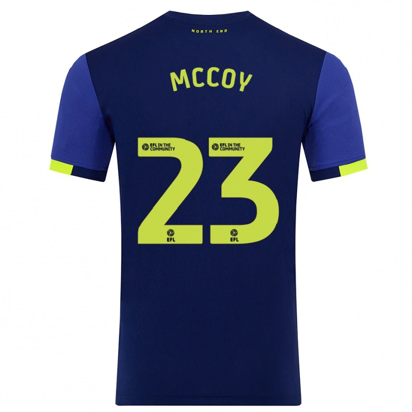 Danxen Mujer Camiseta Faye Mccoy #23 Azul Marino Amarillo 2ª Equipación 2025/26 La Camisa México