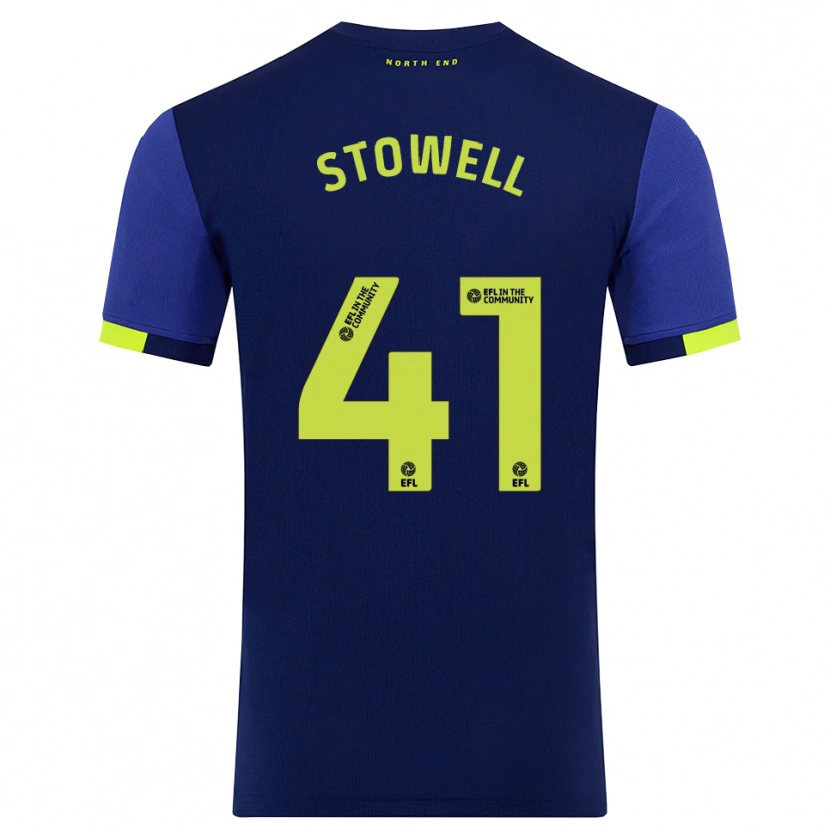 Danxen Mujer Camiseta Li-Bau Stowell #41 Azul Marino Amarillo 2ª Equipación 2025/26 La Camisa México