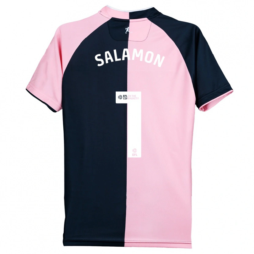 Danxen Mujer Camiseta Matteo Salamon #1 Rosa Negro 2ª Equipación 2025/26 La Camisa México