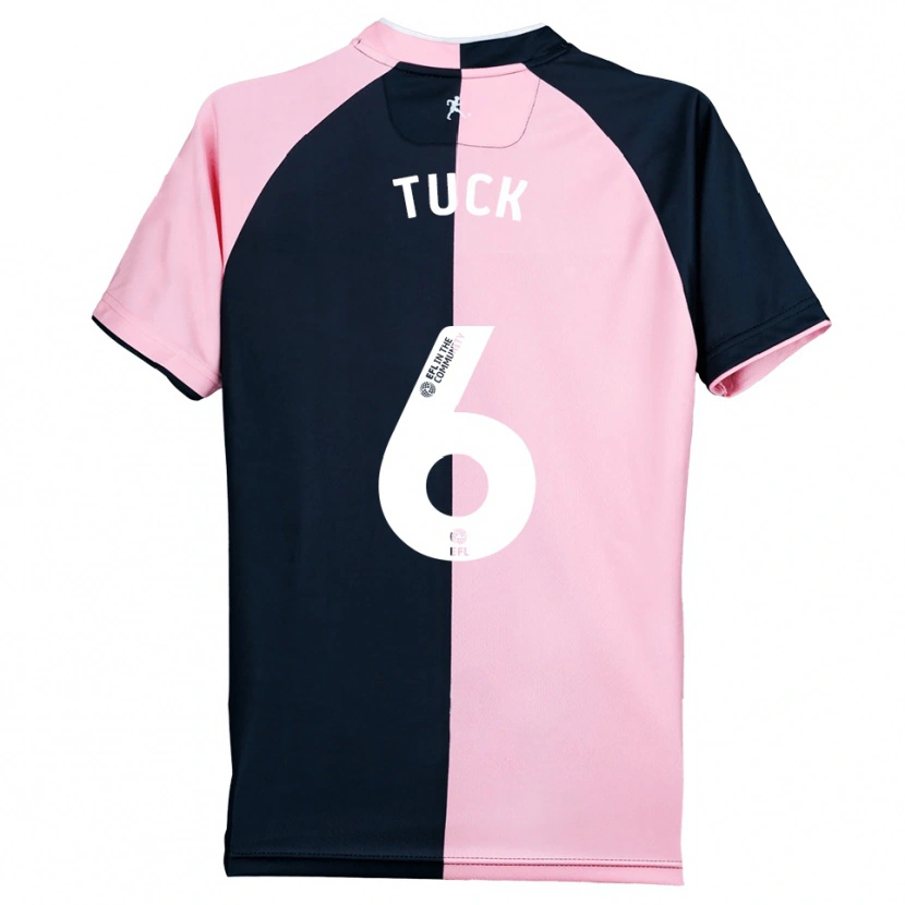 Danxen Mujer Camiseta Alfie Tuck #6 Rosa Negro 2ª Equipación 2025/26 La Camisa México