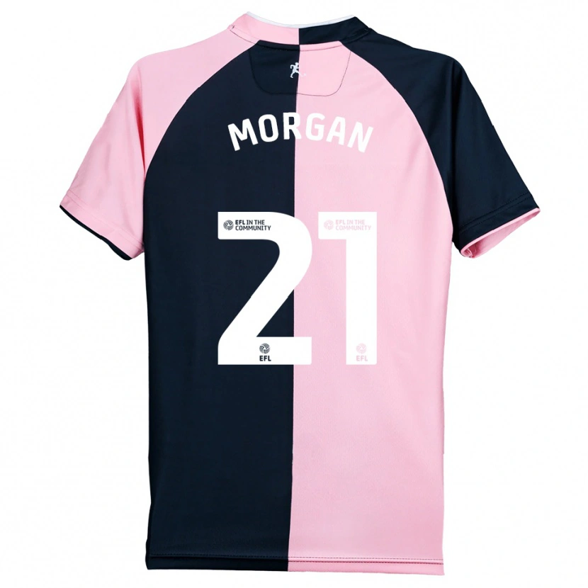 Danxen Mujer Camiseta Kieran Morgan #21 Rosa Negro 2ª Equipación 2025/26 La Camisa México