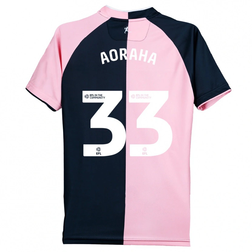 Danxen Mujer Camiseta Alexander Aoraha #33 Rosa Negro 2ª Equipación 2025/26 La Camisa México