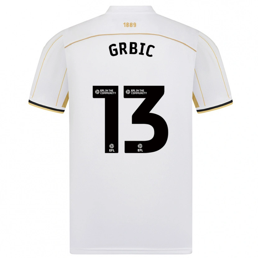 Danxen Mujer Camiseta Ivo Grbic #13 Blanco Oro 2ª Equipación 2025/26 La Camisa México