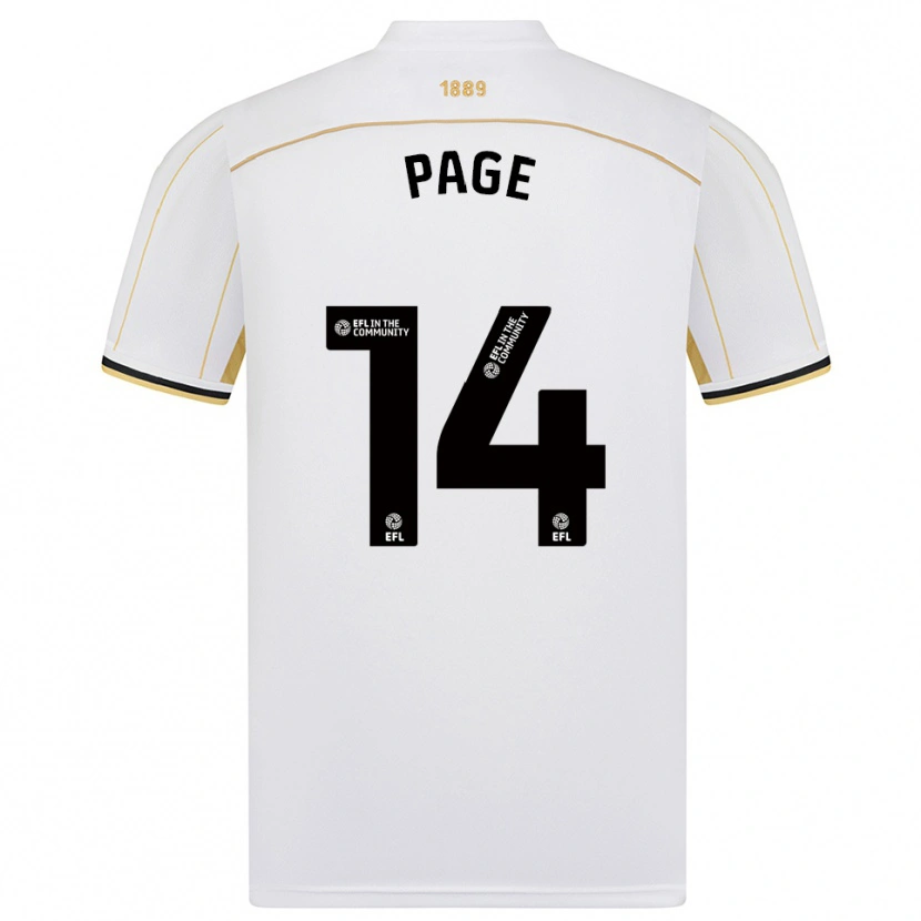 Danxen Mujer Camiseta Olivia Jane Page #14 Blanco Oro 2ª Equipación 2025/26 La Camisa México