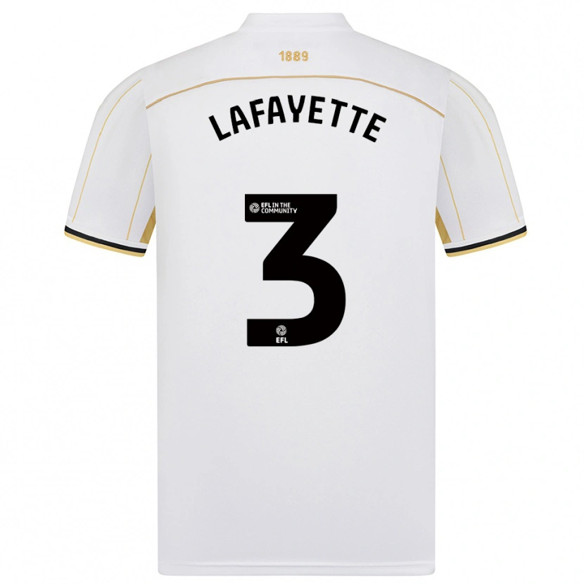 Danxen Mujer Camiseta Abbie Lafayette #3 Blanco Oro 2ª Equipación 2025/26 La Camisa México