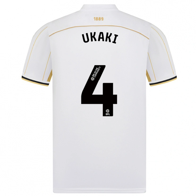 Danxen Mujer Camiseta Ehije Ukaki #4 Blanco Oro 2ª Equipación 2025/26 La Camisa México