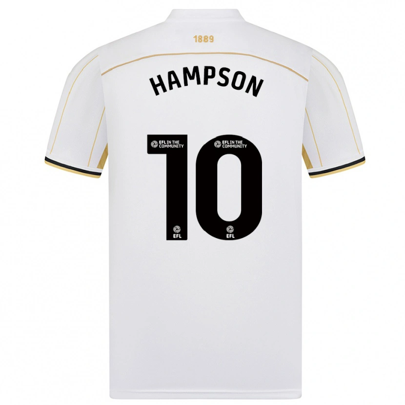 Danxen Mujer Camiseta Owen Hampson #10 Blanco Oro 2ª Equipación 2025/26 La Camisa México
