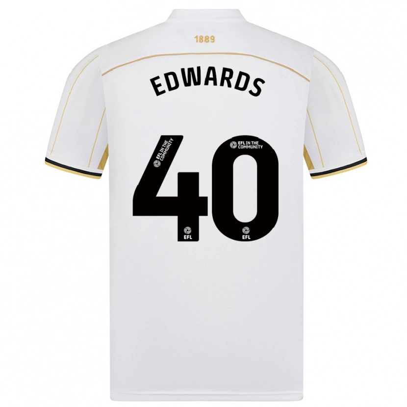 Danxen Mujer Camiseta Liv Edwards #40 Blanco Oro 2ª Equipación 2025/26 La Camisa México