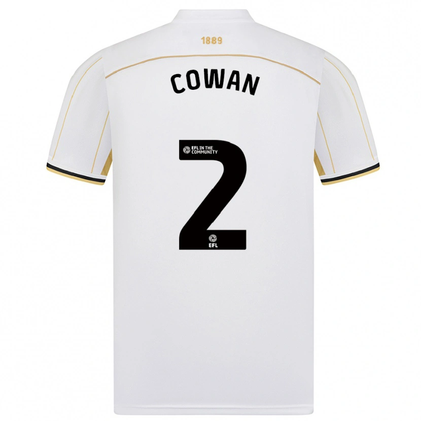 Danxen Mujer Camiseta Leanne Cowan #2 Blanco Oro 2ª Equipación 2025/26 La Camisa México
