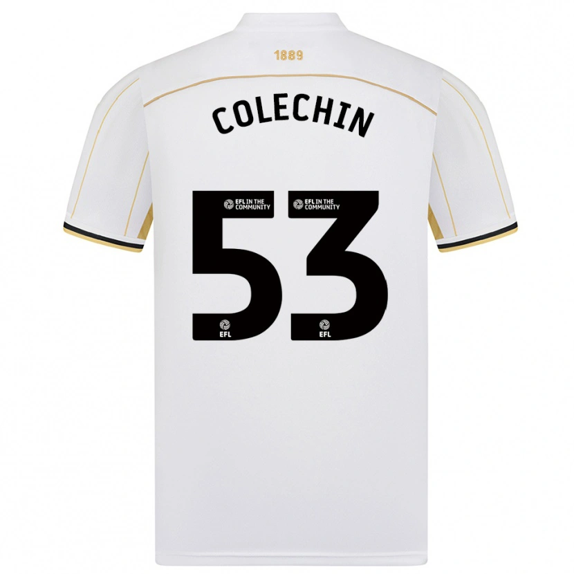 Danxen Mujer Camiseta Sam Colechin #53 Blanco Oro 2ª Equipación 2025/26 La Camisa México