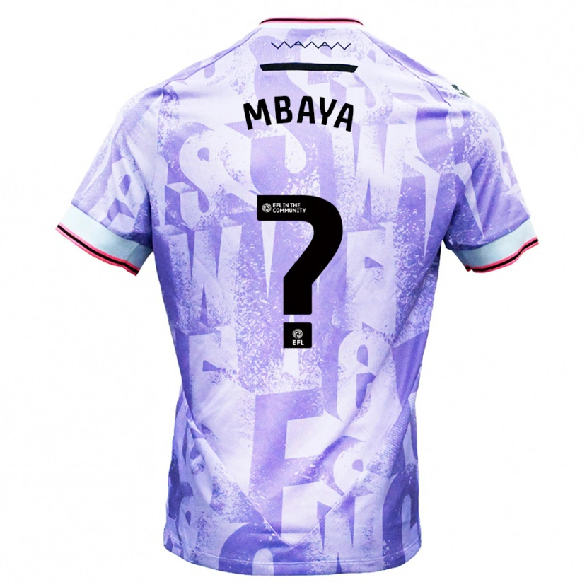 Danxen Mujer Camiseta Voldi Mbaya #0 Lila Blanco 2ª Equipación 2025/26 La Camisa México