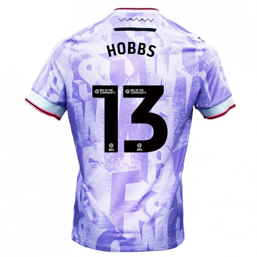 Danxen Mujer Camiseta Charlie Hobbs #13 Lila Blanco 2ª Equipación 2025/26 La Camisa México